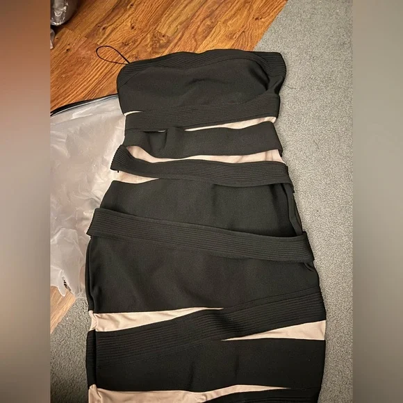 NWT Fashion Nova More Martinis Bandage Midi Dress black size medium - Picture 6 of 6